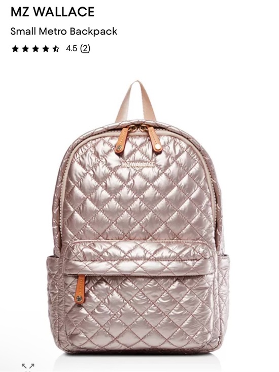MZ Wallace Handbags - MZ WALLACE Small Metro Backpack - Metallic Rose NWOT